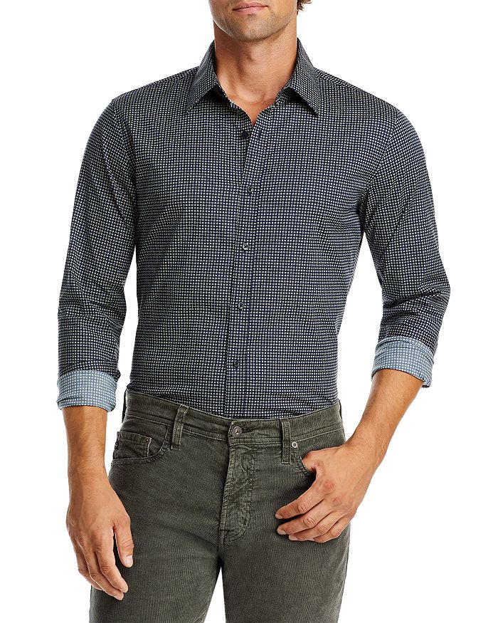 Michael Kors - Slim Fit Stretch Button Front Shirt