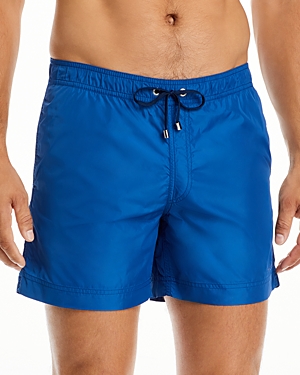 Shop Prince And Bond Easton Logo Swim Shorts In Blue