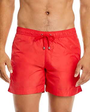 Shop Prince And Bond Easton Logo Swim Shorts In Red