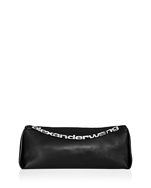 Alexander Wang Marquess Large Stretched Leather Top Handle Bag In Black/silver