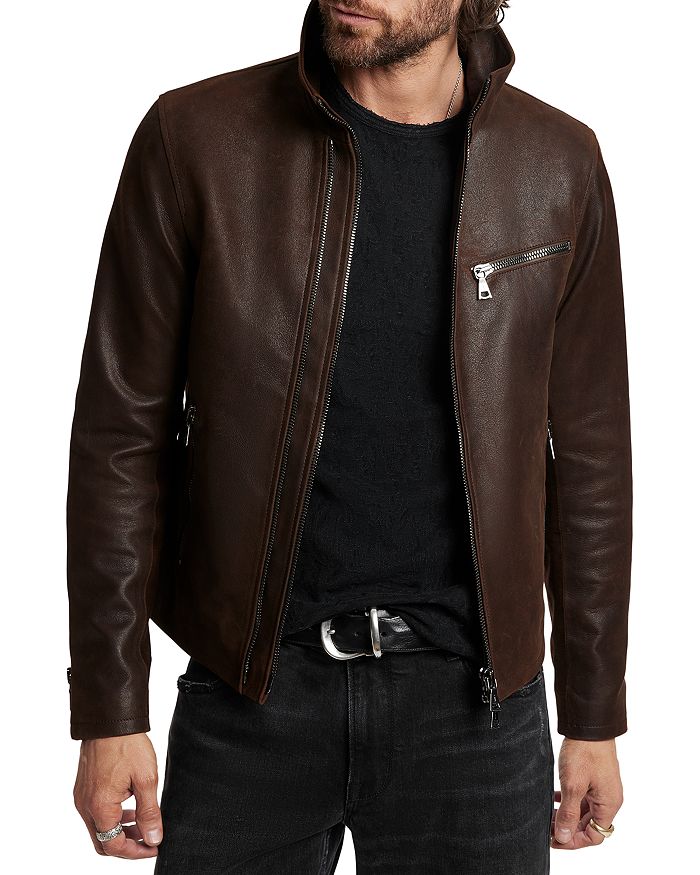 John Varvatos Junius Double Zip Leather Jacket | Bloomingdale's
