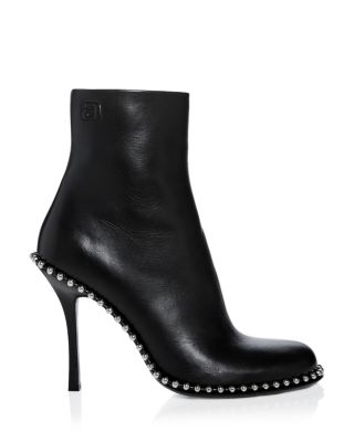 【関税込み】Nova 105 Ankle Boots - Alexander Wang - Leather Alexander Wang Women's Nova 105 Studded Ankle Boots