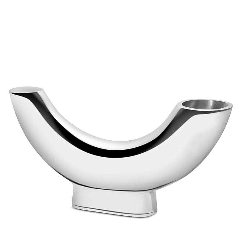 Nambe Solarium Half Moon Vase In Silver