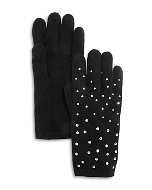 Cashmere & Crystal Knit Gloves