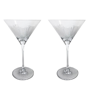Michael Wainwright Berkshire Martini Glass, Set Of 2 In Transparent