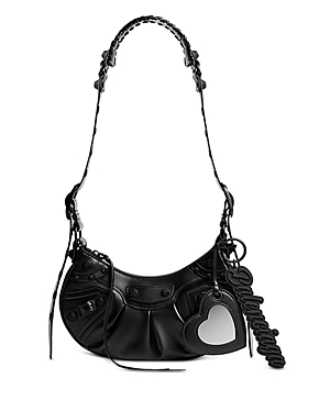 Photos - Women Bag Balenciaga Le Cagole Charm Extra Small Leather Shoulder Bag Black 6713092A 
