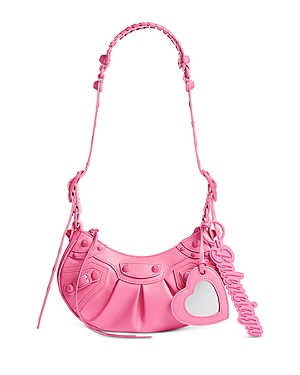 Photos - Women Bag Balenciaga Le Cagole Charm Extra Small Leather Shoulder Bag Bright Pink 67 