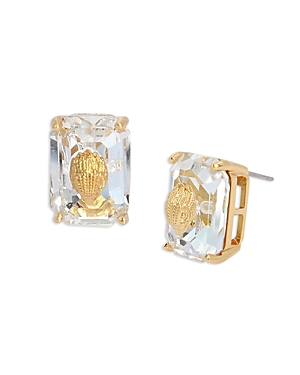 Shop Kurt Geiger Signature Stone Stud Earrings In Gold