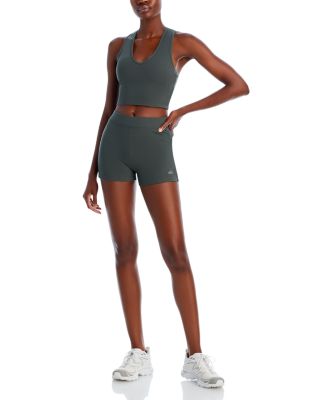 Alo Yoga Goddess Ribbed Cropped Racerback Tank & High Waist Ribbed
