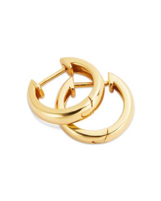 18K Yellow Gold Plated Sterling Silver Huggie Hoop Earrings - Exclusive