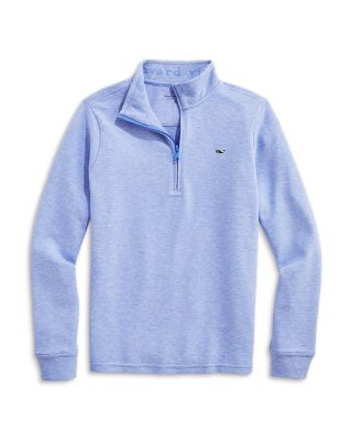 Vineyard Vines - Boys' Saltwater Stripe Quarter Zip Mock Neck Sweatshirt - Little Kid, Big Kid