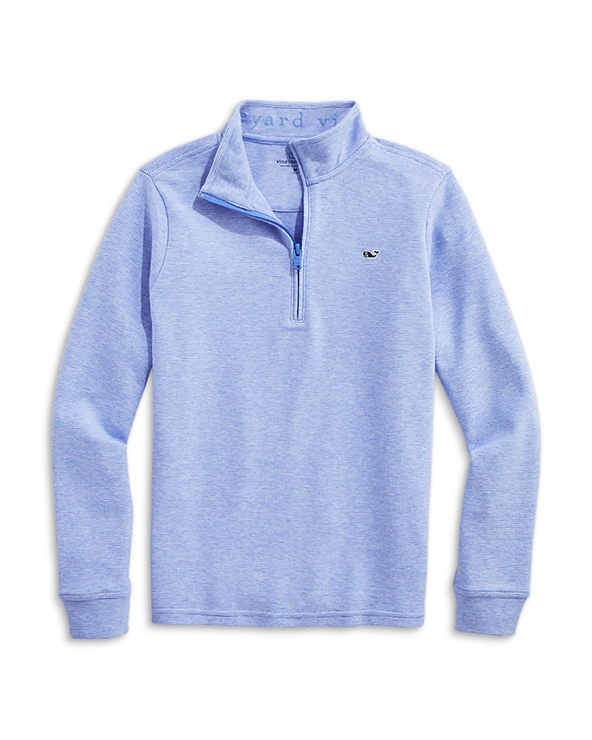 Vineyard Vines Boys' Saltwater Stripe Quarter Zip Mock Neck Sweatshirt - Little Kid, Big Kid
