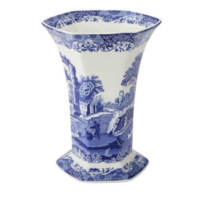 Spode - Blue Italian Hexagonal Vase
