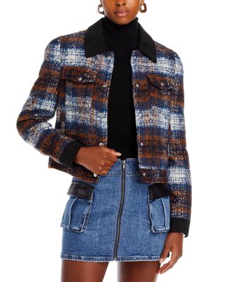 AQUA - Plaid Cropped Jacket - 100% Exclusive