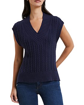 Khakis Solid Monogram Logo Sweater Vest