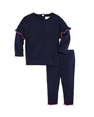 Bloomie's Baby Girls' Sweater Top & Leggings Set - Baby In Navy