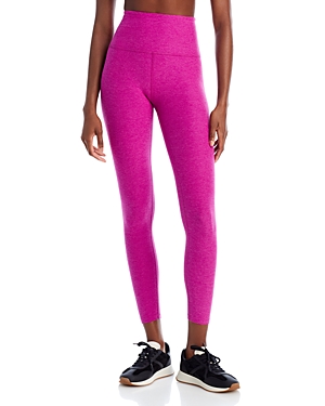 Shop Beyond Yoga Spacedye Caught In The Midi High Waisted Legging In Magenta Heather