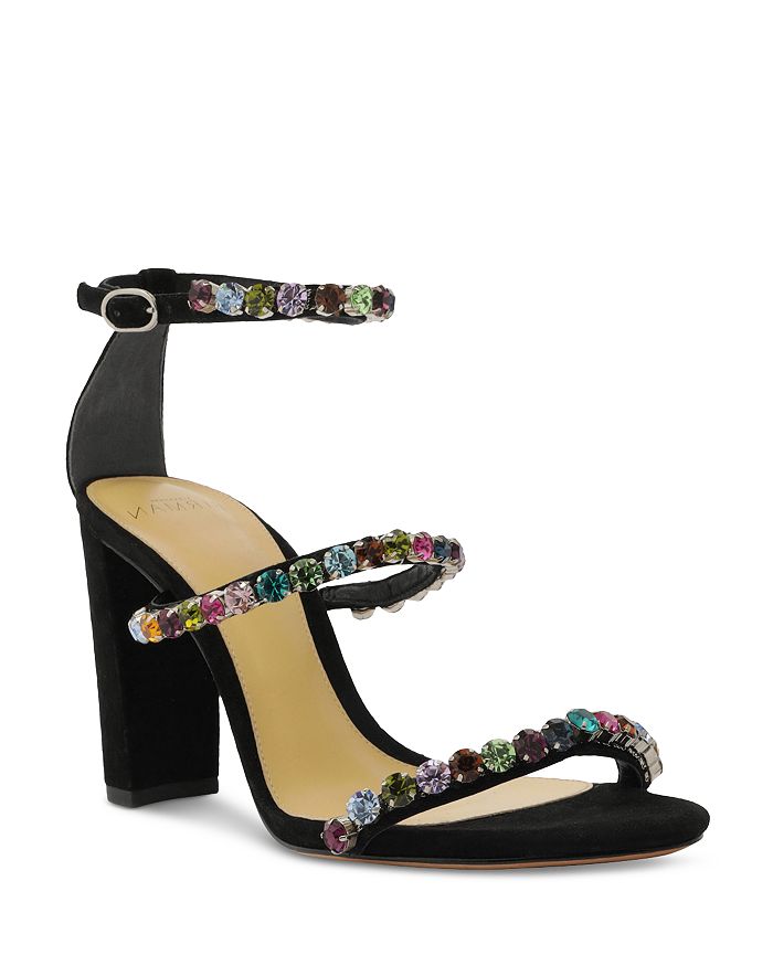 Alexandre Birman Women s Alexa Crystals Embellished Strappy High
