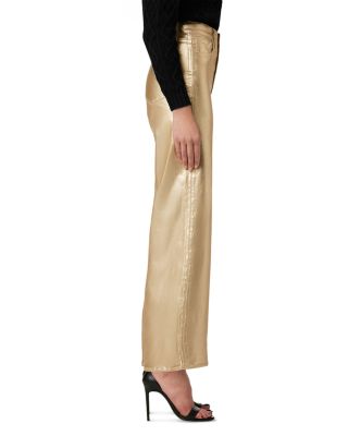 The Mia High Rise Wide Leg Jeans in Gold Foil