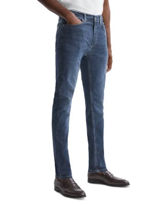 REISS - James Washed Jersey Slim Fit Jeans in Indigo