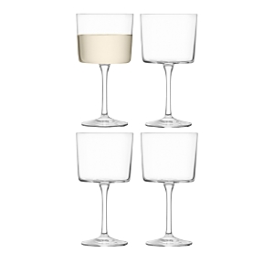 Shop Lsa Gio Wine Glass, Set Of 4 In Clear