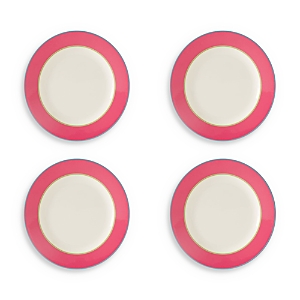 Spode Calypso 9.5 Salad Plates, Set Of 4 In Pink
