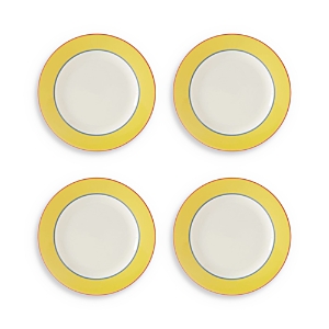 Spode Calypso 9.5 Salad Plates, Set Of 4 In Yellow