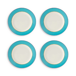 Spode Calypso 9.5 Salad Plates, Set Of 4 In Turquoise