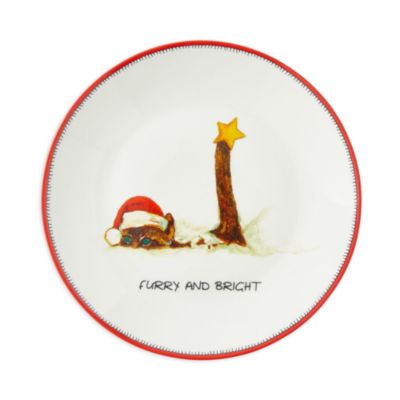 Doodles 6" Tidbit Plates, Set of 4