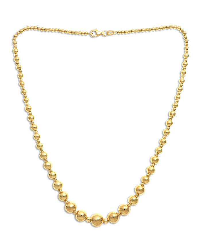 Bloomingdale s Graduated Bead Collar Necklace in 14K Yellow Gold