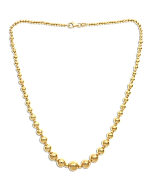 Bloomingdale's Graduated Bead Collar Necklace in 14K Yellow Gold, 18