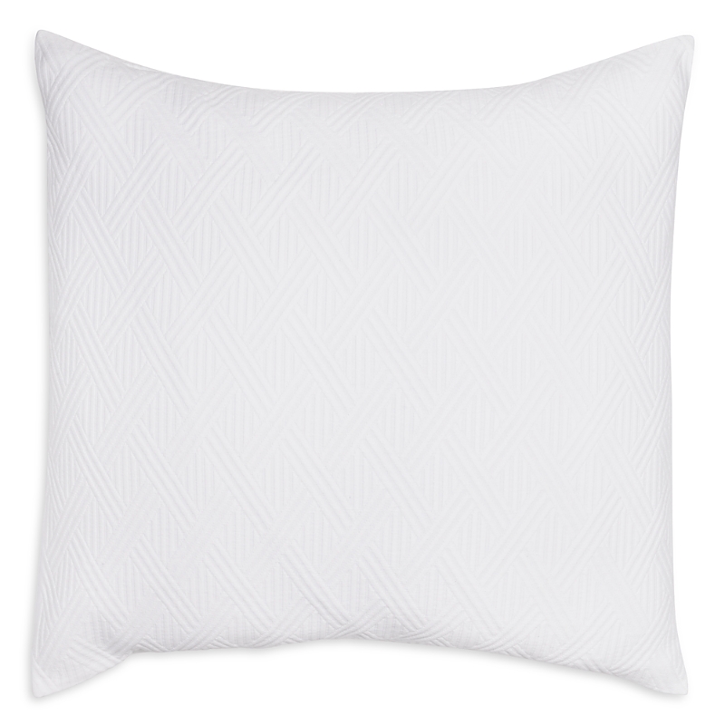 Frette Cotton Geometrics Euro Sham - Exclusive In White