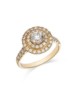 Bloomingdale's Diamond Double Halo Ring in 14K Yellow Gold, 1.50 ct. t.w.