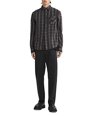 Rag & Bone Fit 2 Yokohama Cotton Plaid Slim Fit Button Down Shirt In Black Plaid