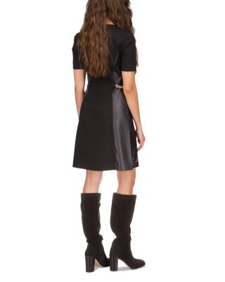 Michael Kors Michael Kors Faux Leather Trim Dress | Bloomingdale's Women