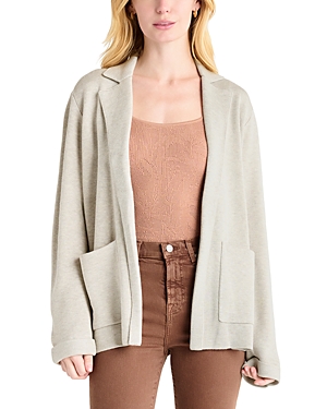 Splendid Estelle Open-front Knit Jacket In Oat Heather