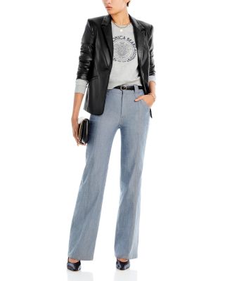 Kylie Faux Leather Blazer