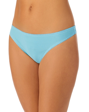 On Gossamer Cabana Cotton Blend Stretch Hip G-string In Turquoise Sea