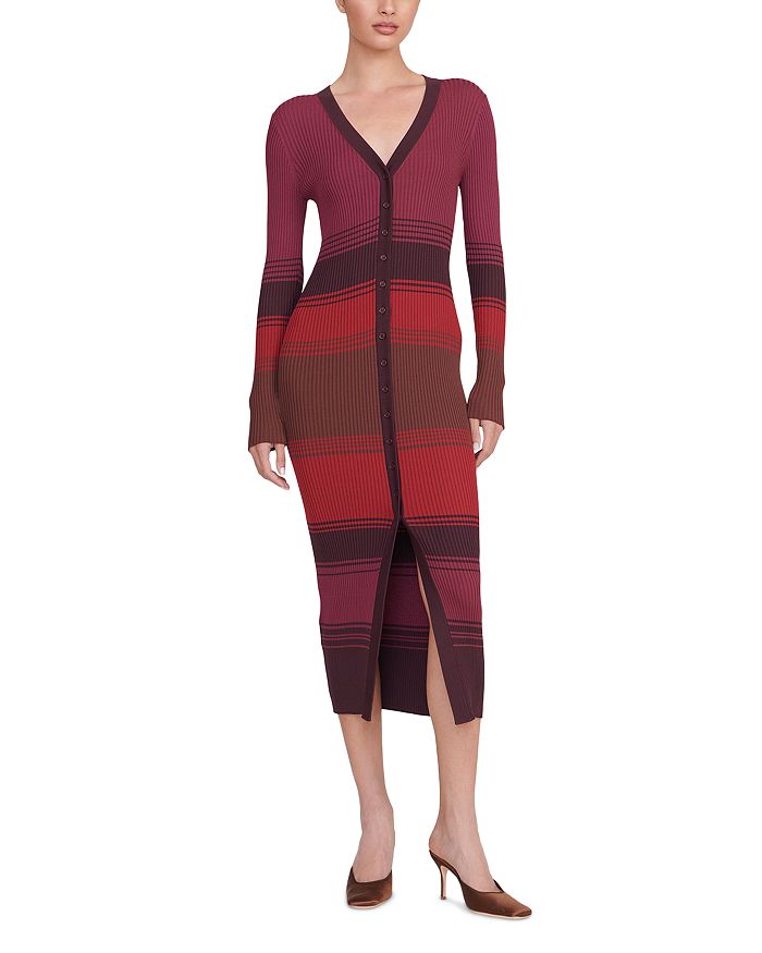 Staud Women's Shoko Sweater Dress - Red - Size Xs - Syrah Blend