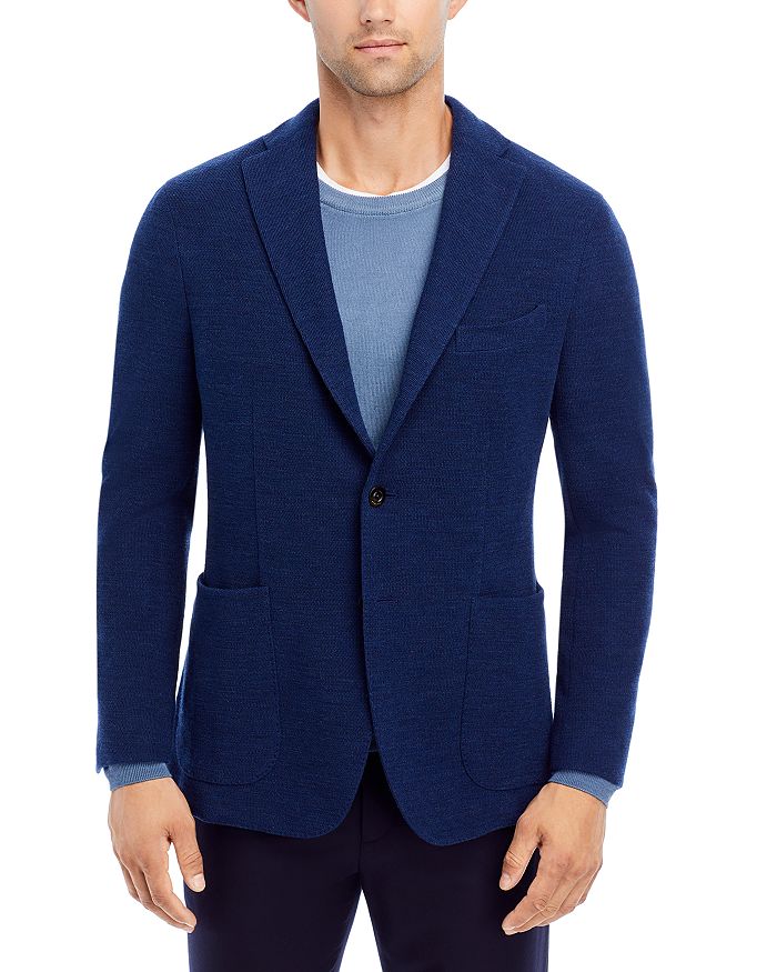 Boglioli - Textured Knit Garment Dyed Slim Fit Jacket