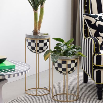 Courtly Check Plant Stand, Tall
