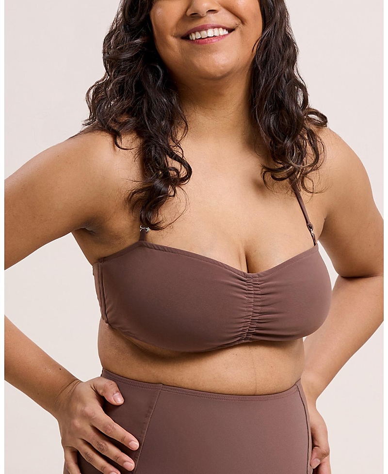 Moloco Bianca Bandeau Bikini Top In Dahlia