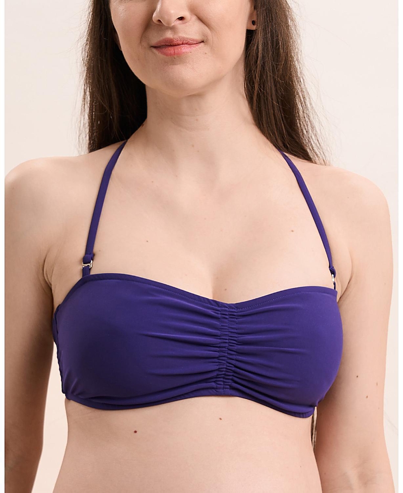 Moloco Bianca Bandeau Bikini Top In Iris