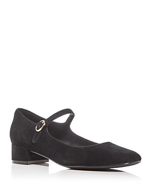 Shop Jeffrey Campbell Women's Top-tier Low Heel Mary Jane Pumps In Black Suede