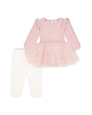 Miniclasix Girls' Tutu Top & Leggings Set - Baby In Pink