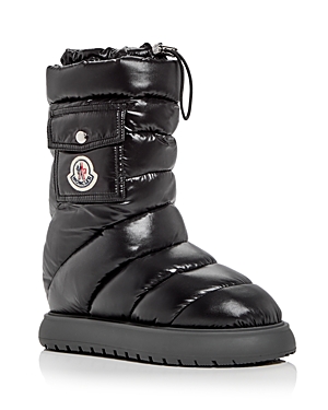 Shop Moncler Women's Gaia Quilted Cold Weather Boots In Black
