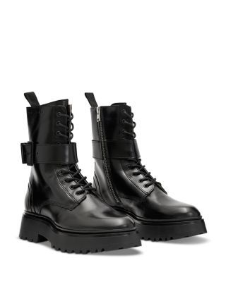 Allsaints Women's Onyx Lace Up Buckled Boots