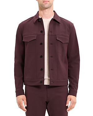 THEORY RIVER STRETCH NEOTERIC TWILL TRUCKER JACKET