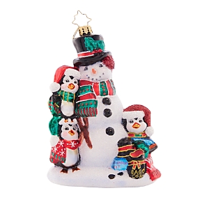 Christopher Radko Building Friends Snowman Ornament In Multi