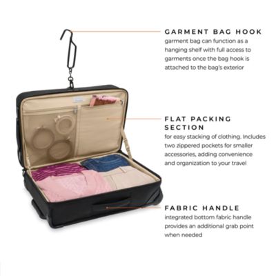 Baseline Tall Carry On 2 Wheel Garment Bag